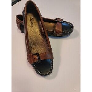 Cole Haan Women's Leather Loafers Brown Black Air Parker Moc Sz 7